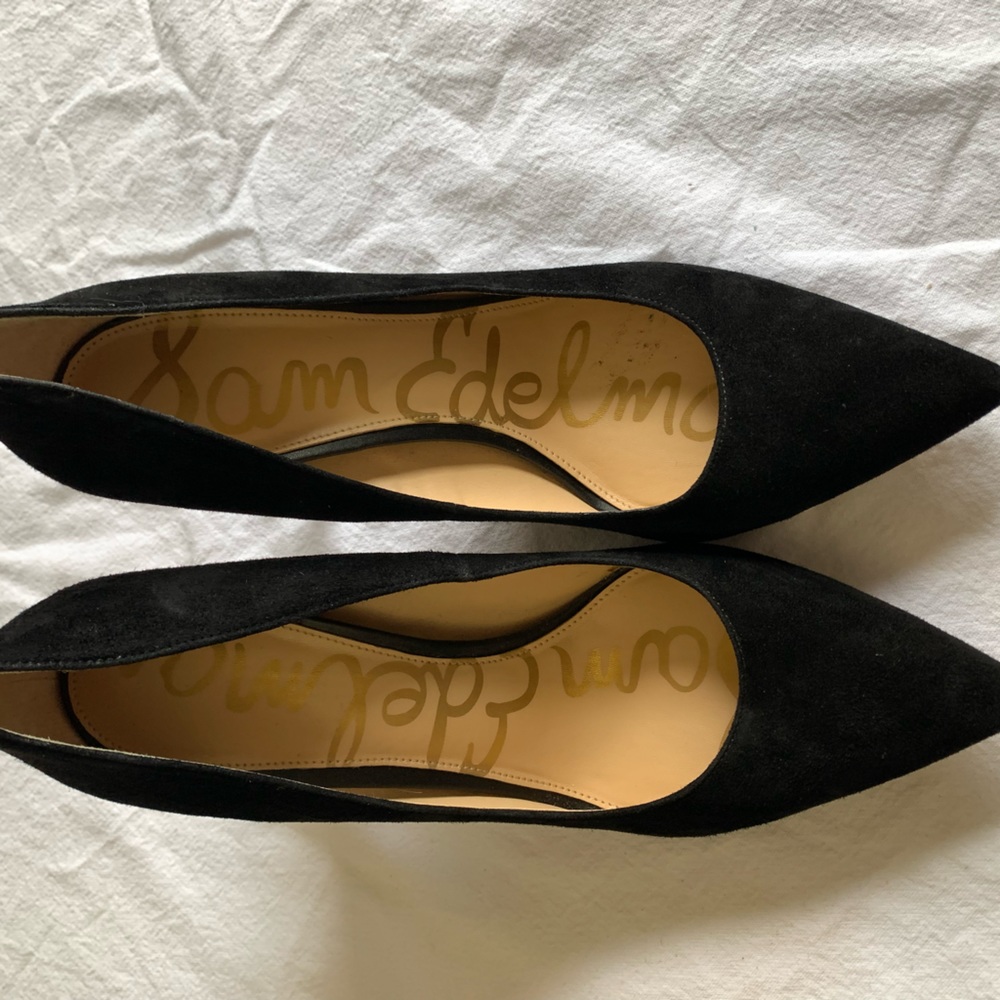 SAM EDELMAN hazel black suede heels size 10
